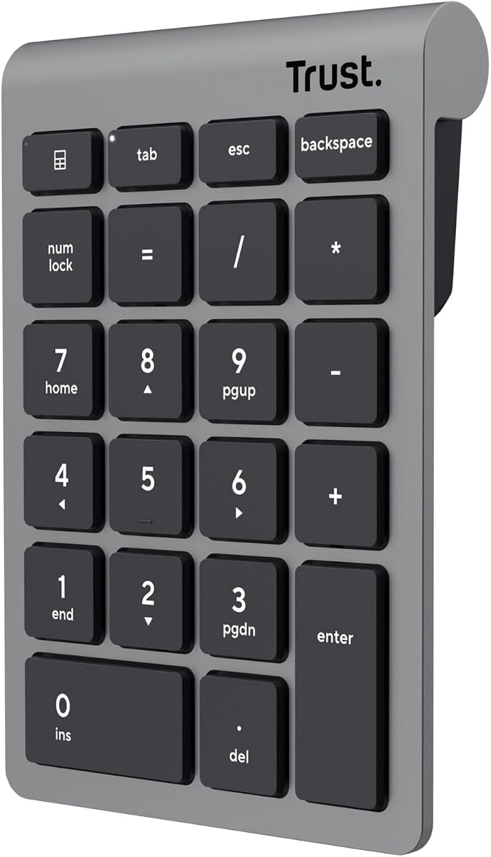 Trust Xalas — Pavé numérique sans fil (récepteur USB 2,4 GHz, 22 touches)
